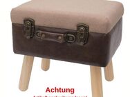 HMF Vintage Sitzhocker mit Stauraum aus Holz #1809 - Birkenfeld (Baden-Württemberg)