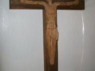 Altes großes Holzkreuz, geschnitzt 73 cm - Büdelsdorf