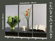Bestatter-Bedarf, Dekoration: Roll-Up Display 3er-Set "Altar" - Trauerhalle, Trauerfeier, Abschied, Kirche, Beerdigung, Friedhof-NEUWARE - Wilhelmshaven Zentrum