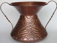 Kupfer-Gefäß (z.B als Vase) mit Relief, Handarbeit aus Italien - Münster