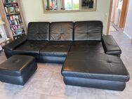 Ledersofa -schwarz-