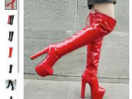 Overkneestiefel High Heel GR 39 , knallrot nagelneu - Berlin