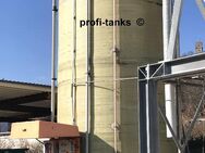 P108 gebrauchter 40.000 L Polyestertank GFK-Tank doppelwandig Flachboden Speidel-Tank inkl. neuwertiges Leckage-Gerät Lagertank oberirdisch guter Zustand - Nordhorn