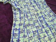 NEU * Original VINTAGE * Blüten * Blumen * Flower- Power * Romantik * Hemdblusen * Kleid "ANJA B. sensitive WORLD" Gr. 36- 38/ S * kiwi- grün * mittel- royal- blau * schwarz * weiss * - Riedlingen
