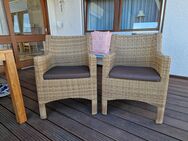 Hochwertige Teakholz/Polyrattan Terrassenmöbel - Plattling