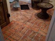 Boden Ziegel platten Weinkeller alte antik Mauer Back Steine Terracotta Fliesen Ziegelboden Küche - Salzatal