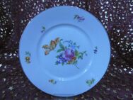 Antiker Rosenthal Speiseteller, Streublume / Porzellan Teller von 1927, Goldrand - Zeuthen