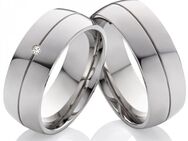 Edelstahlringe MOR2 mit Zirkonia oder Diamant - Aholming
