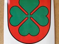 Sächsiilüüte Zunftwappen Hottingen 1897 Postkarte aus Blech. - Volketswil