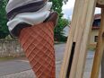 Softeistüte klein mit Aufhängung für Wand Vanille - Schoko Werbung für Eisdielen Cafe in 06313