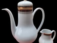 Große elegante Vintage Kaffeekanne mit Milchkännchen - Hersteller - Bavaria Vohenstrauss Johann Seltmann - Niederfischbach