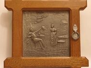 Schlüsselkästchen, Holz, mit Zinnrelief, 29 x 29 cm - Münster