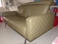 Designer Ledersofa oliv ECHTLEDER 2 Sitzer Couch DELANO 3C Candy Leder Sofa - Lehrte